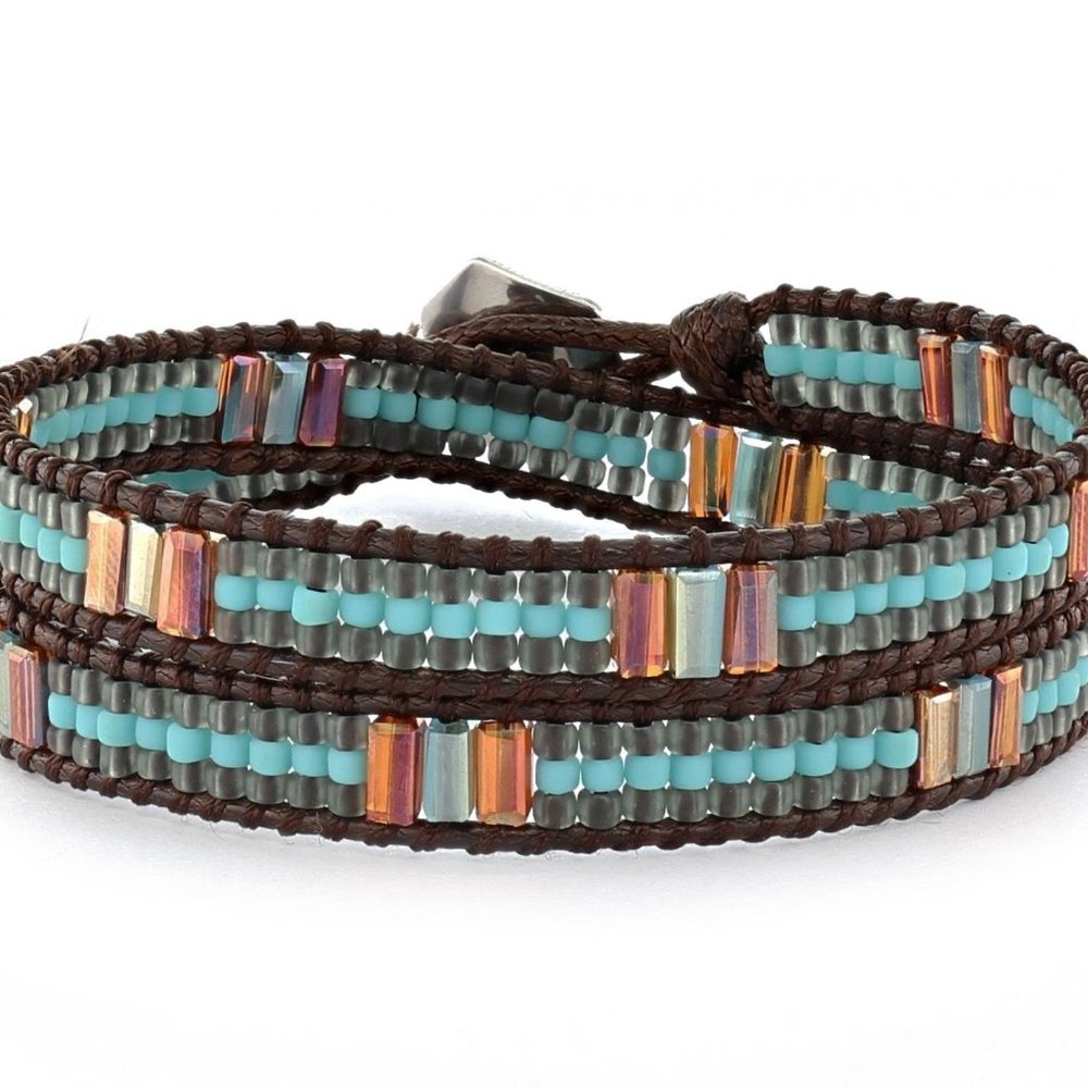 New Handmade Miyuki Beads Double Wrap Bracelet - Picture 1 of 5